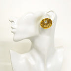 Chanel Earrings Vintage CC Logo Round — view 5