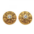 Chanel Earrings Vintage CC Logo Round