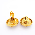 Chanel Earrings Vintage CC Logo Round — view 3