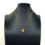 Dior Necklace CD Logo Heart Motif Gold Plated — view 5
