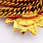 Chanel Necklace Vintage CC Logo Double Chain Lion Motif Gold Plated — view 5