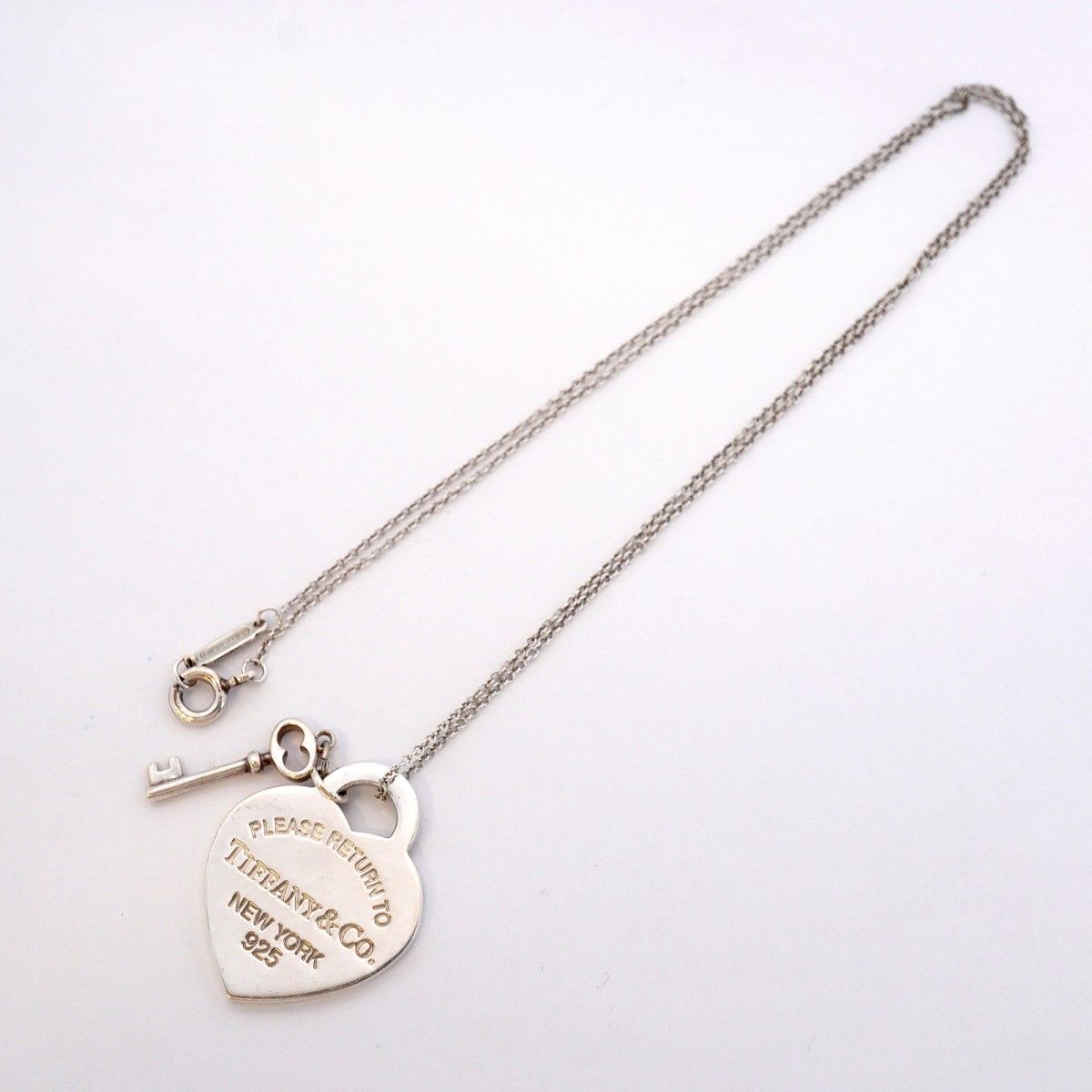 Tiffany & Co Necklace Heart Tag Key Silver — view 3