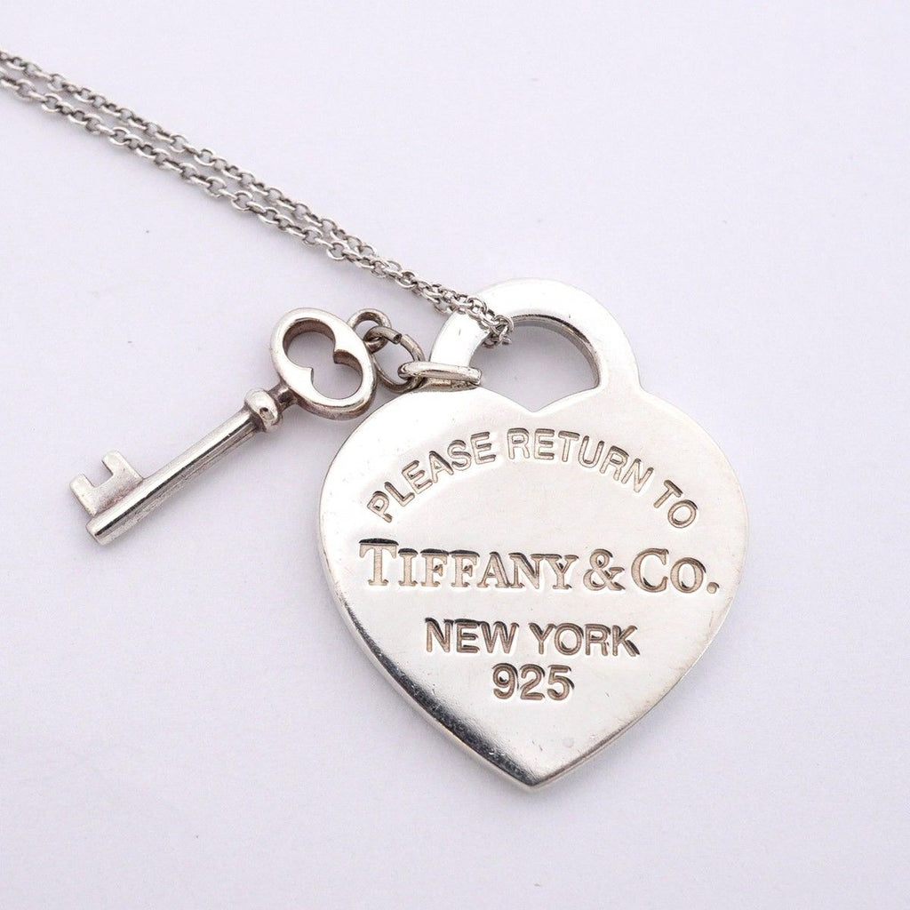 Tiffany & Co Necklace Heart Tag Key Silver — view 9