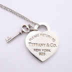 Tiffany & Co Necklace Heart Tag Key Silver — view 9