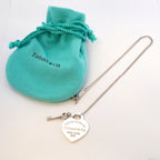 Tiffany & Co Necklace Heart Tag Key Silver — view 8