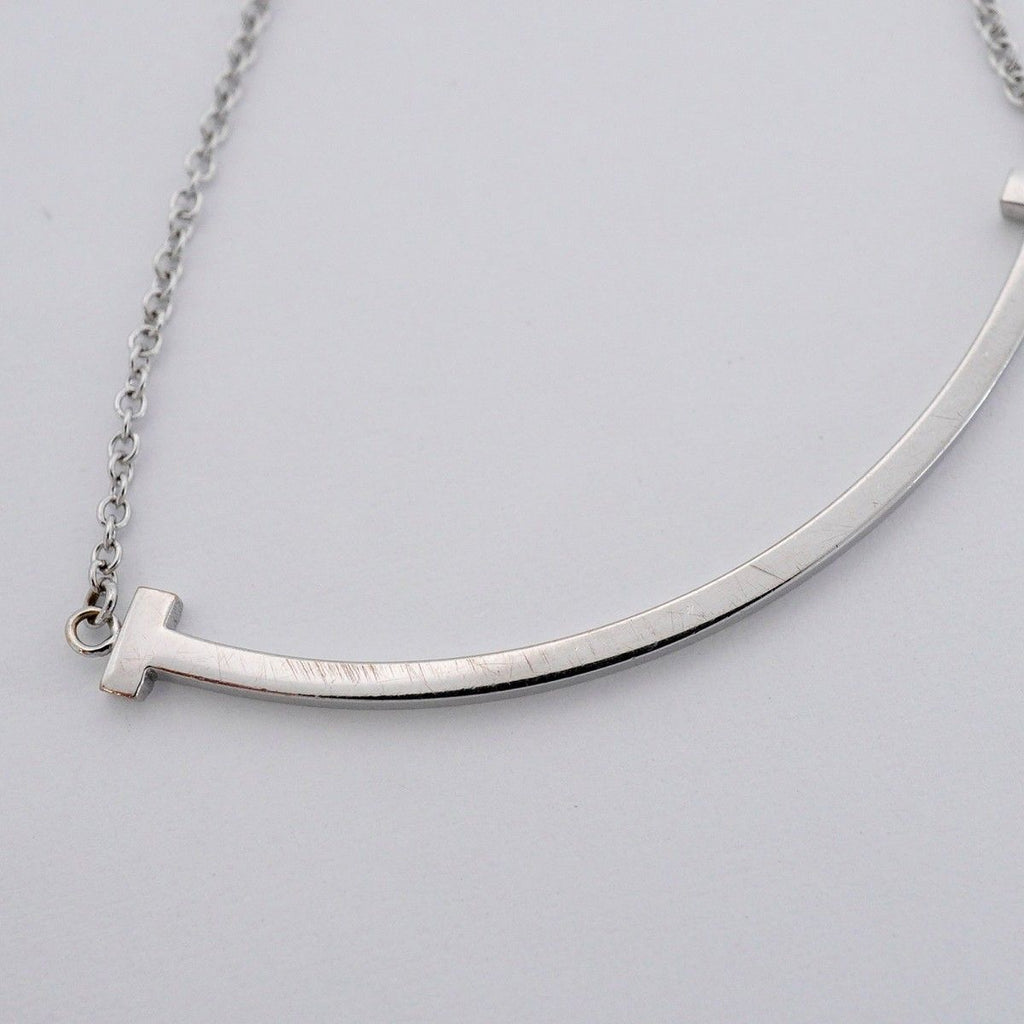 Tiffany & Co Necklace T Smile Small 18k White Gold — view 8