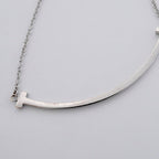 Tiffany & Co Necklace T Smile Small 18k White Gold — view 8