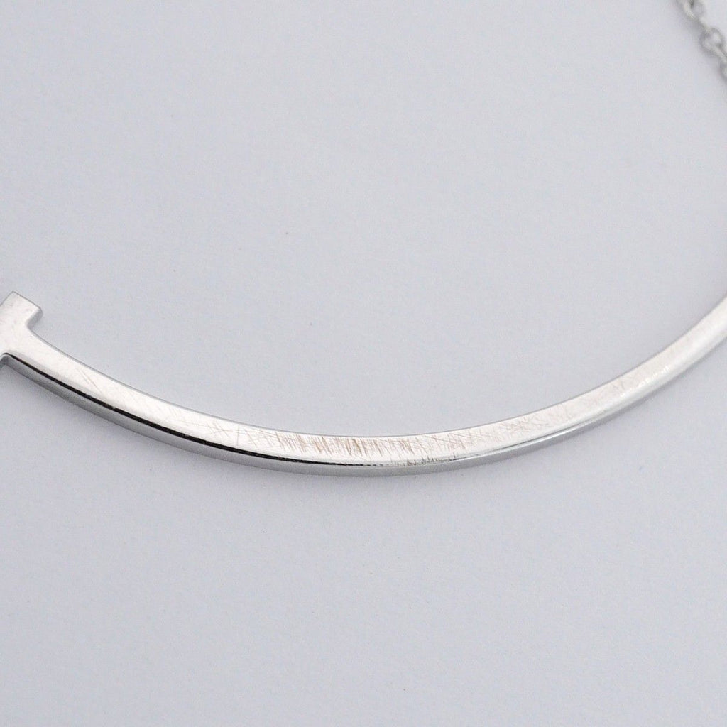 Tiffany & Co Necklace T Smile Small 18k White Gold — view 7