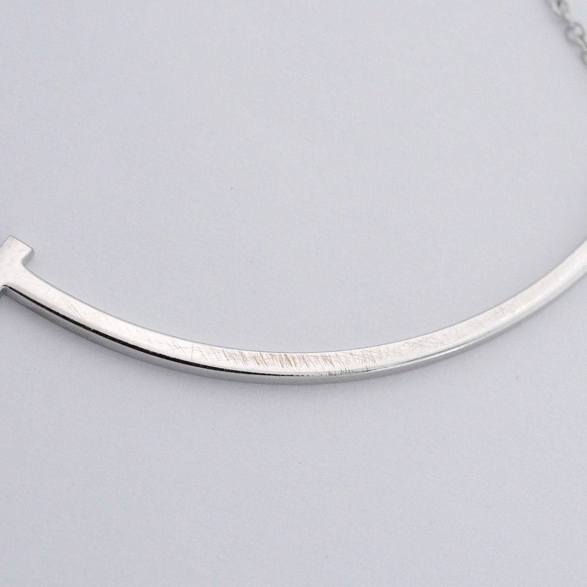 Tiffany & Co Necklace T Smile Small 18k White Gold — view 7
