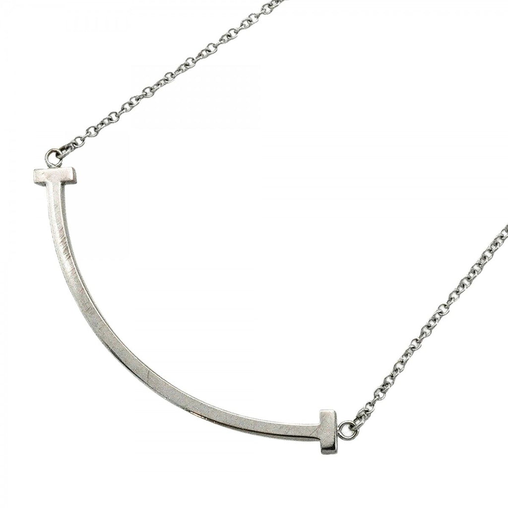 Tiffany & Co Necklace T Smile Small 18k White Gold