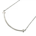 Tiffany & Co Necklace T Smile Small 18k White Gold