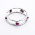 Tiffany & Co Ring Double Wire Platinum Ruby — view 3