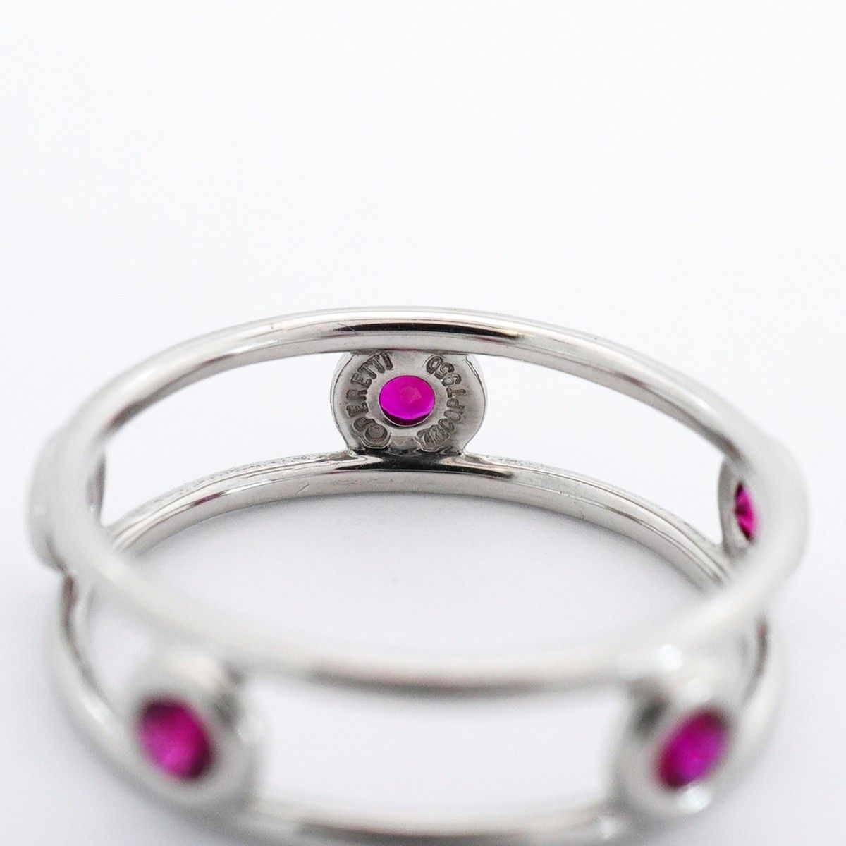 Tiffany & Co Ring Double Wire Platinum Ruby — view 4