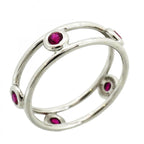 Tiffany & Co Ring Double Wire Platinum Ruby