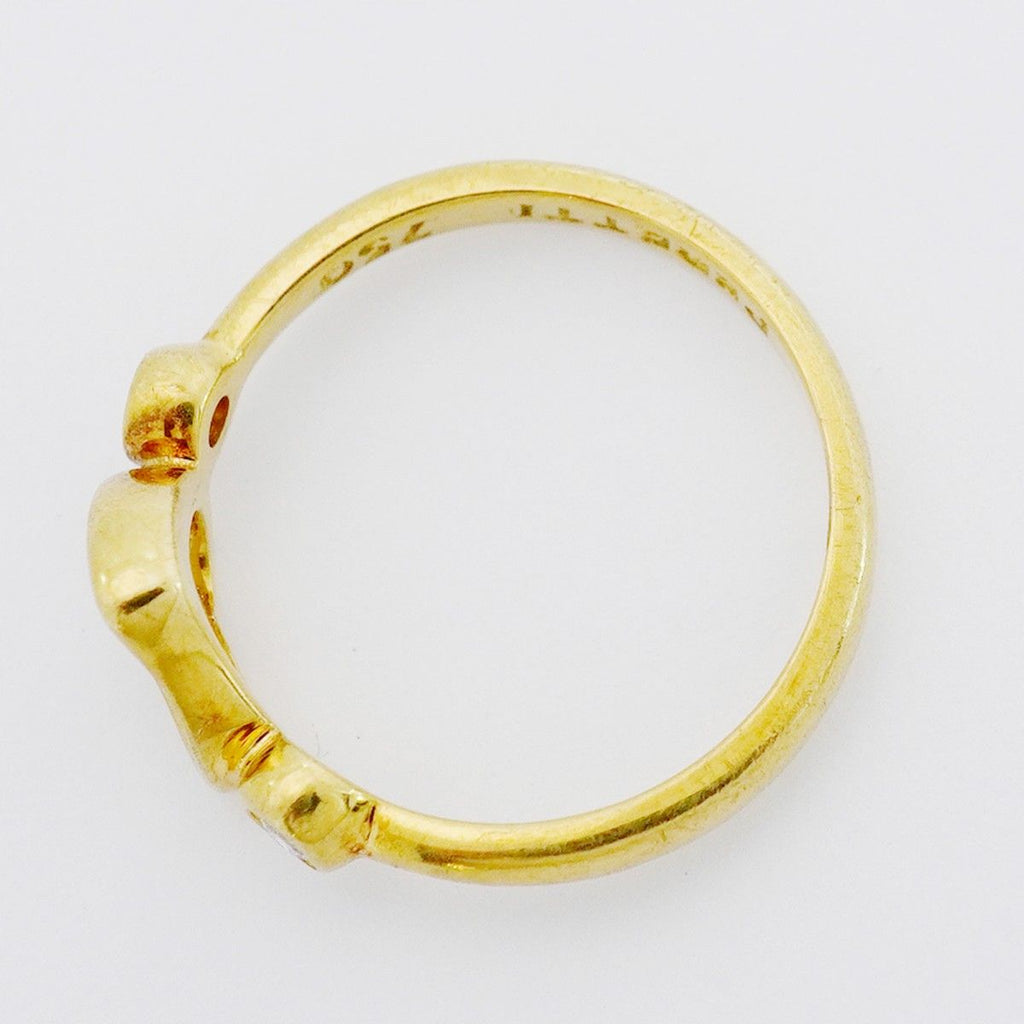 Tiffany & Co Ring Open Heart 18k Yellow Gold Diamond — view 8