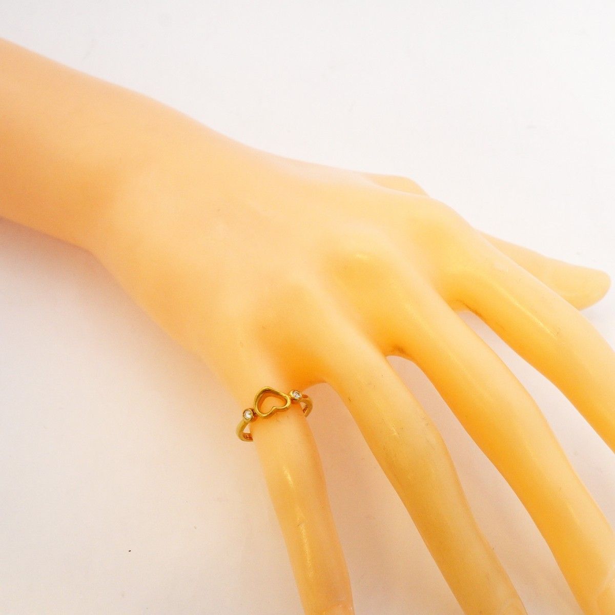 Tiffany & Co Ring Open Heart 18k Yellow Gold Diamond — view 7