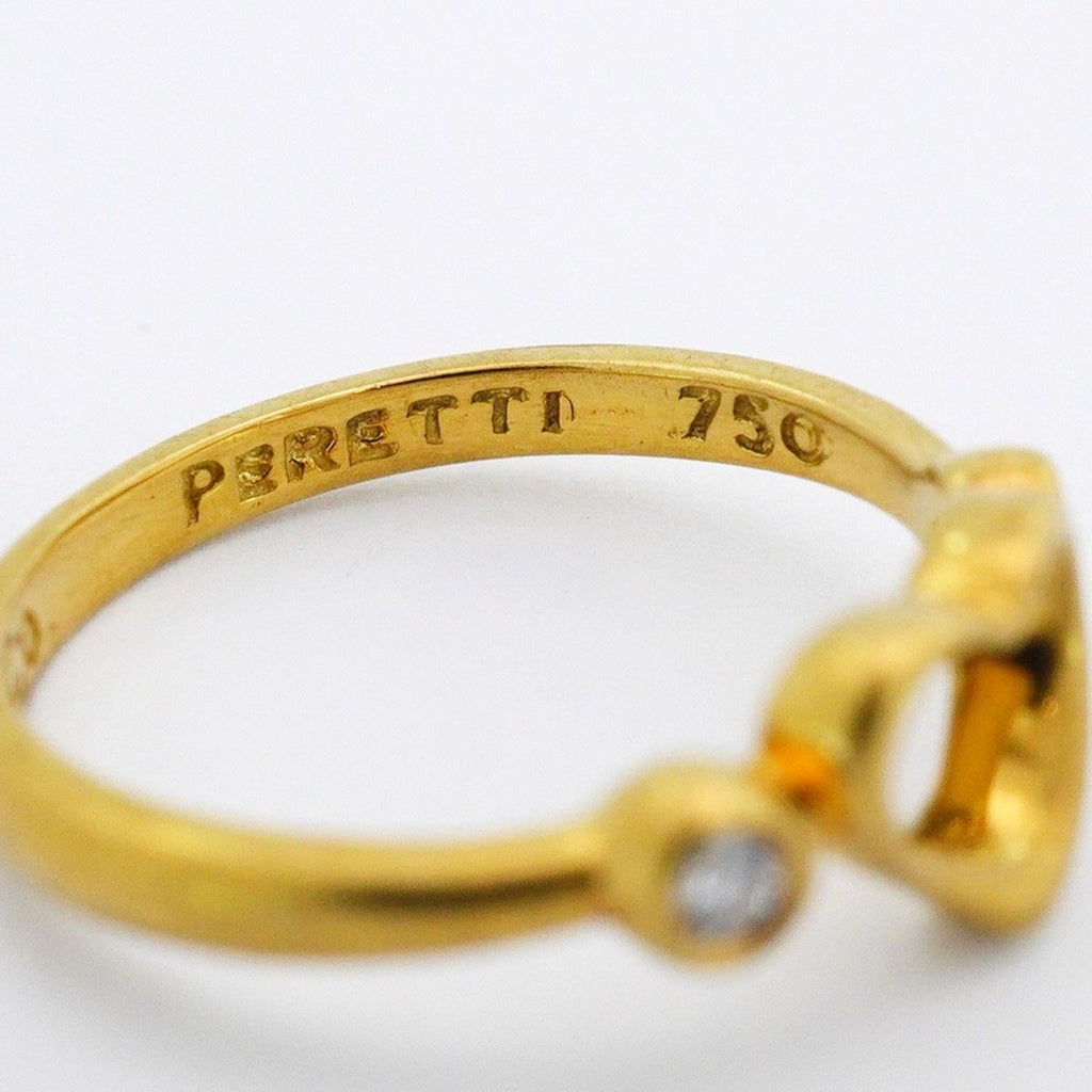 Tiffany & Co Ring Open Heart 18k Yellow Gold Diamond — view 5