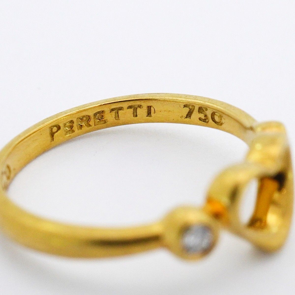 Tiffany & Co Ring Open Heart 18k Yellow Gold Diamond — view 5