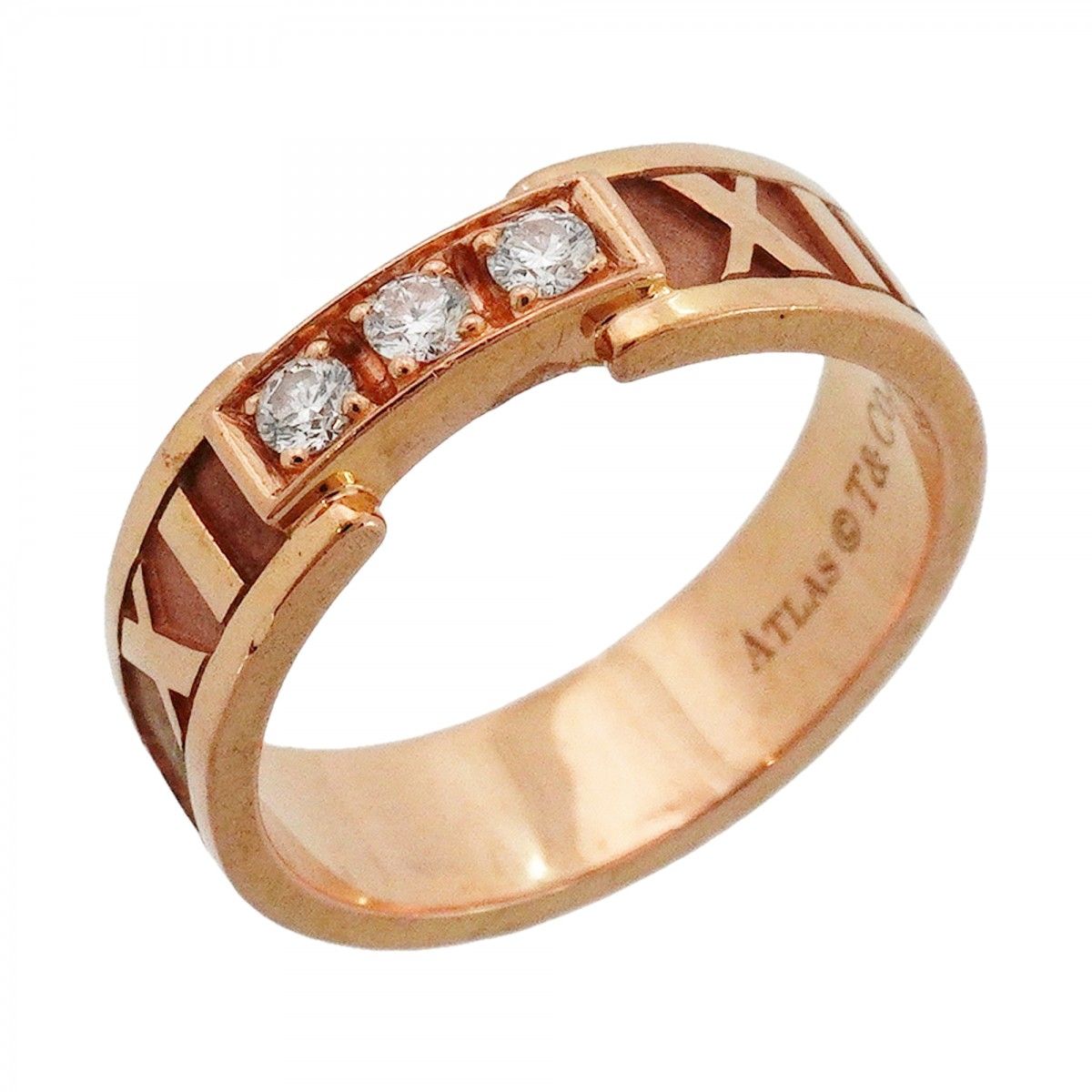 Tiffany & Co Ring Atlas 18k Pink Gold Diamond