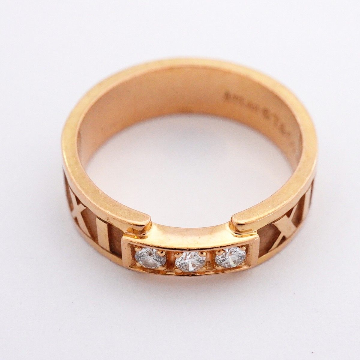Tiffany & Co Ring Atlas 18k Pink Gold Diamond — view 3