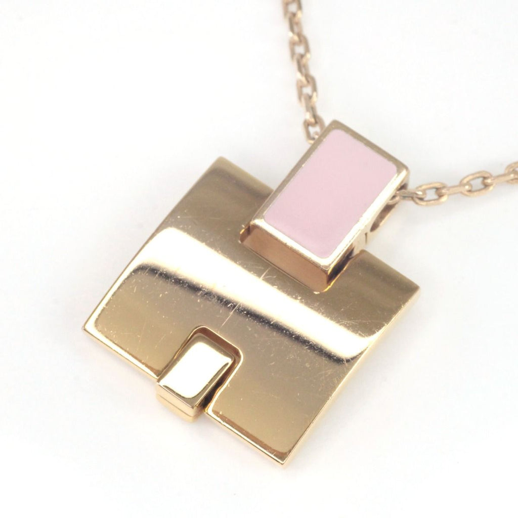 Hermes Aileen Necklace Gold Pink