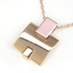 Hermes Aileen Necklace Gold Pink