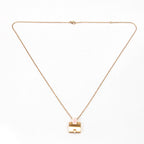 Hermes Aileen Necklace Gold Pink — view 3