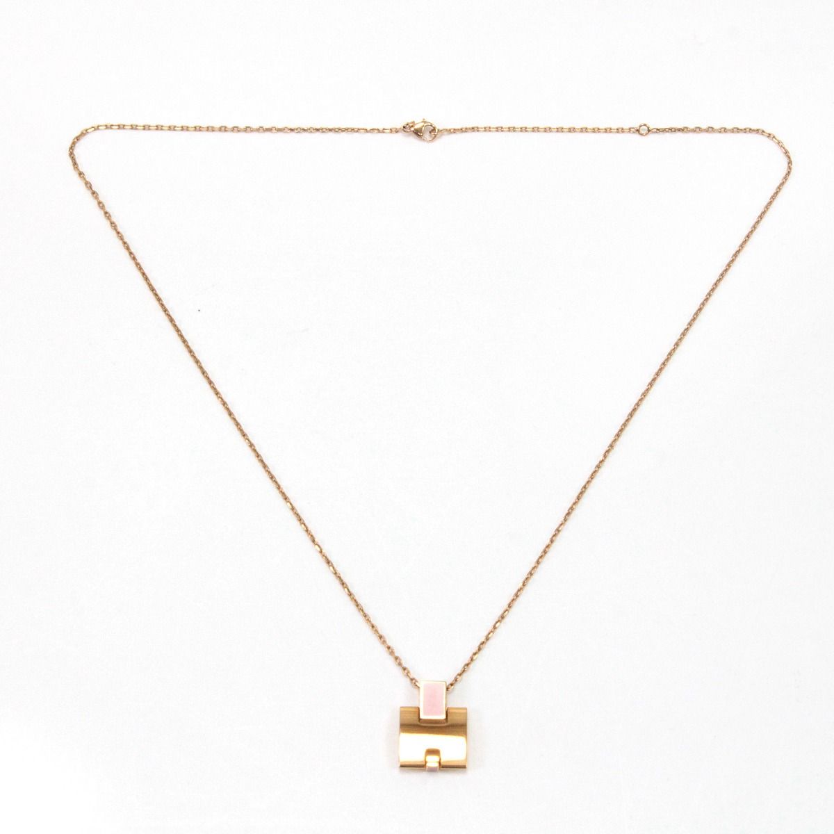 Hermes Aileen Necklace Gold Pink — view 3