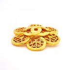 Chanel Brooch Vintage CC Logo Gold Plated — view 3