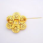 Chanel Brooch Vintage CC Logo Gold Plated — view 6