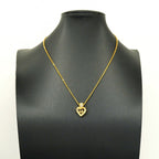 Dior Necklace Logo Gold Plated Rhinestone — view 5