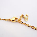 Dior Necklace Logo Gold Plated Rhinestone — view 4