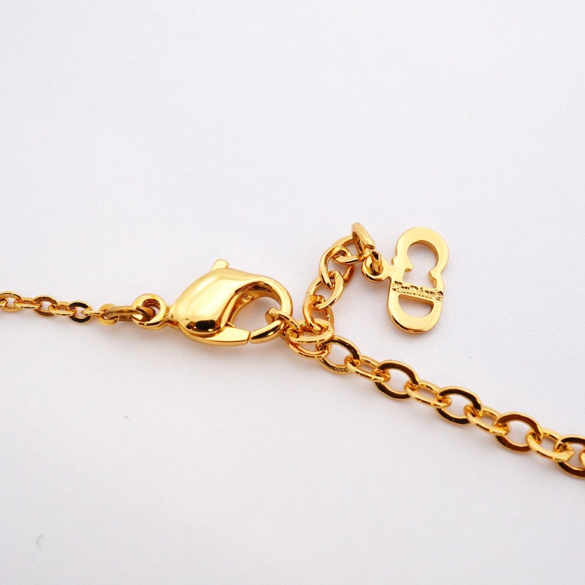 Dior Necklace Logo Gold Plated Rhinestone — view 4
