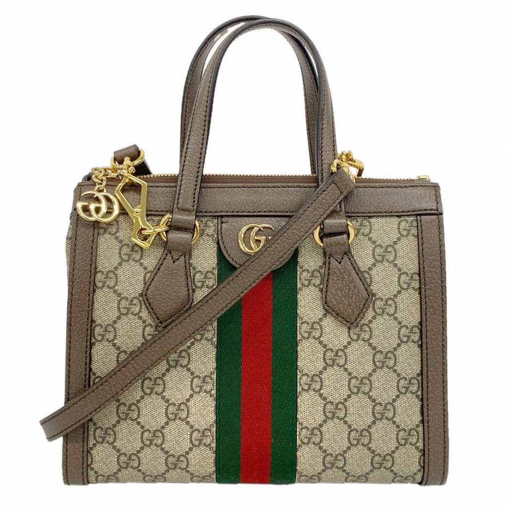 Gucci Handbag Ophidia Brown Gold 2-Way