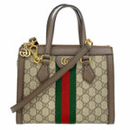 Gucci Handbag Ophidia Brown Gold 2-Way
