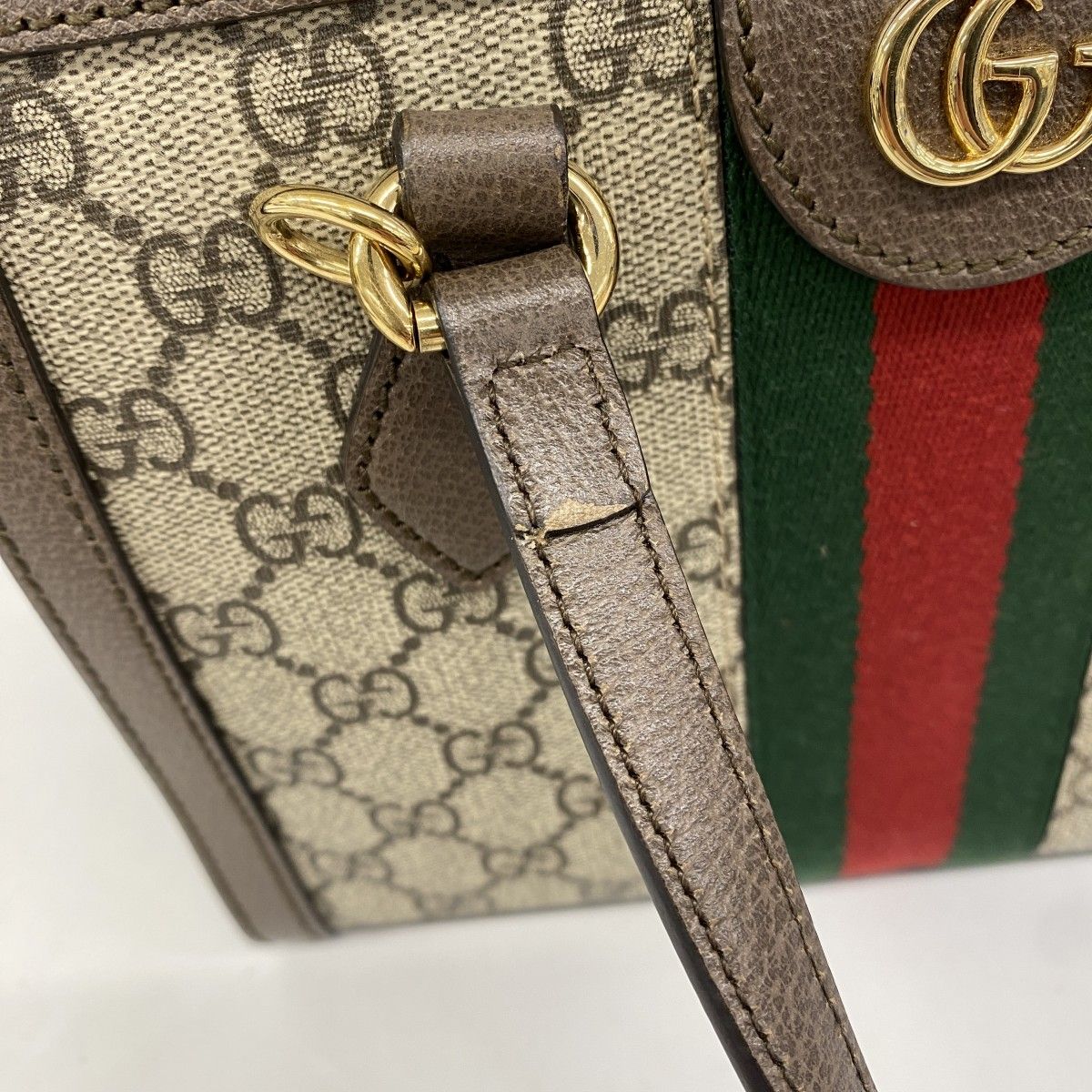 Gucci Handbag Ophidia Brown Gold 2-Way — view 8