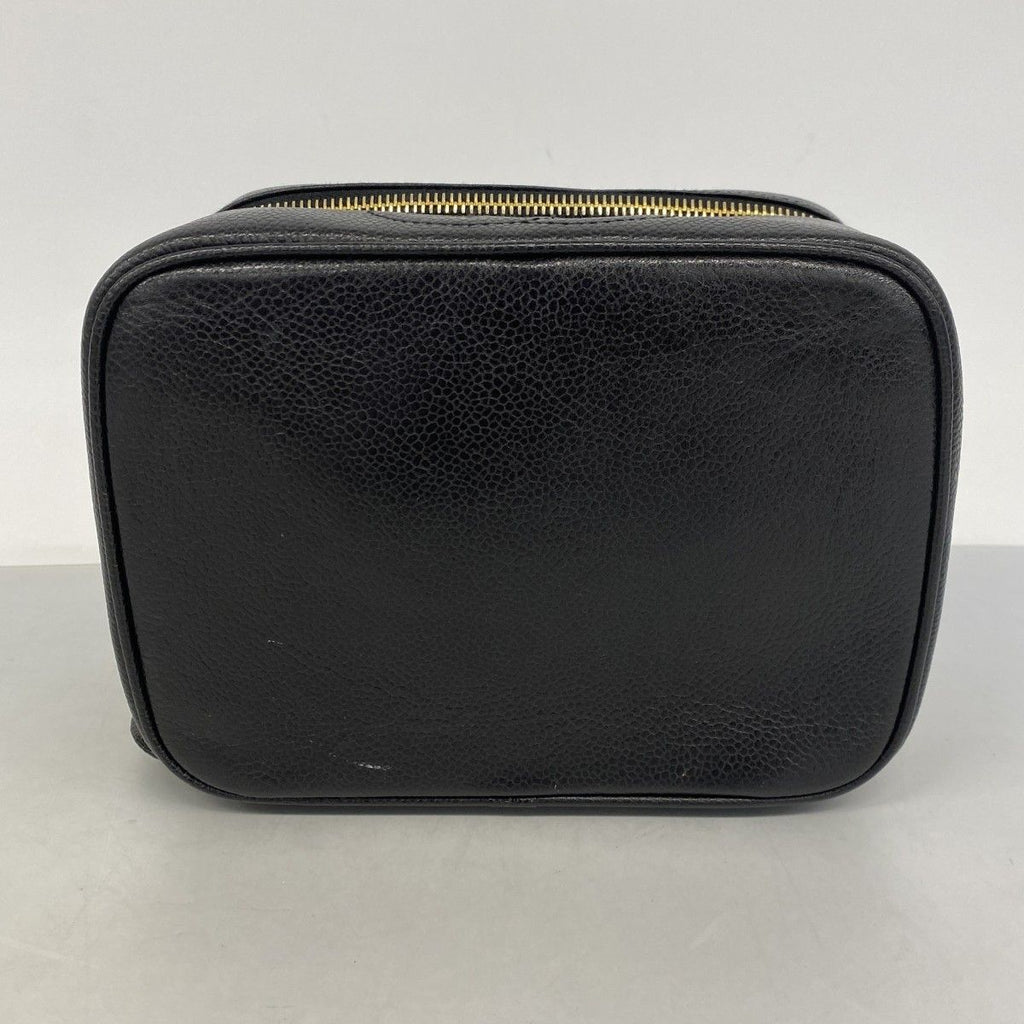 Chanel Vanity Bag Caviar Leather Black Gold — view 3