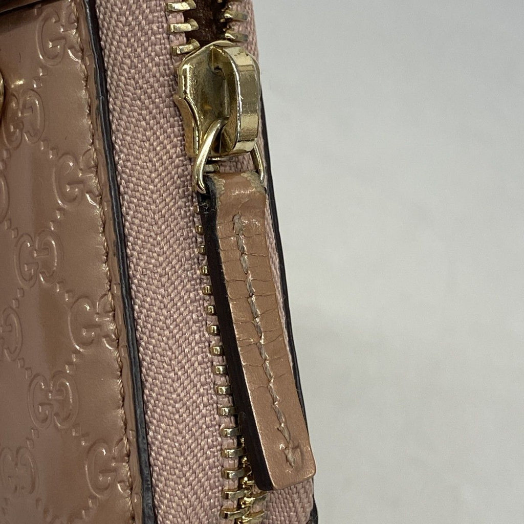 Gucci Wallet Micro Guccissima Enamel Pink Champagne Gold — view 7
