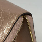 Gucci Wallet Micro Guccissima Enamel Pink Champagne Gold — view 5