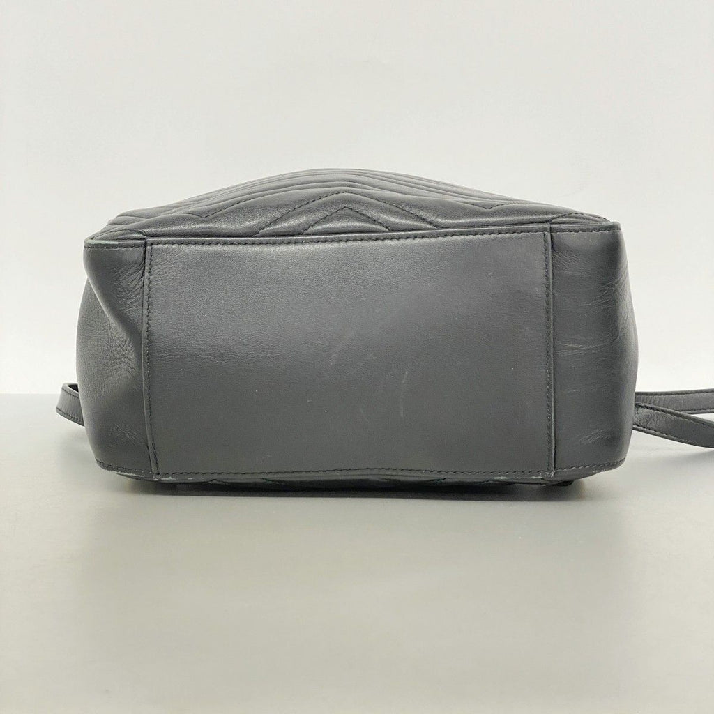 Gucci Backpack GG Marmont Leather Black Gold — view 3