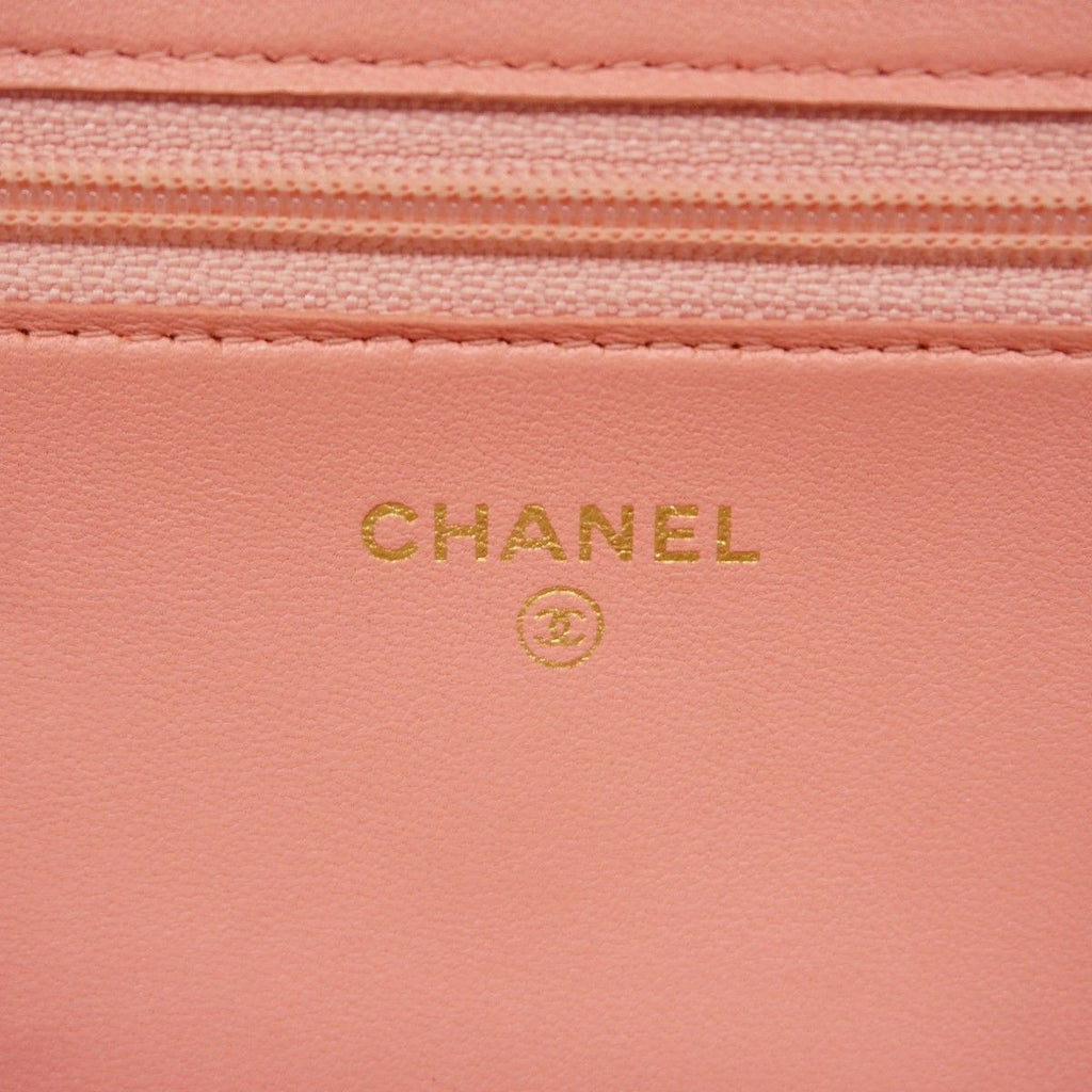 Chanel Shoulder Wallet Boy Lambskin Pink Gold — view 5