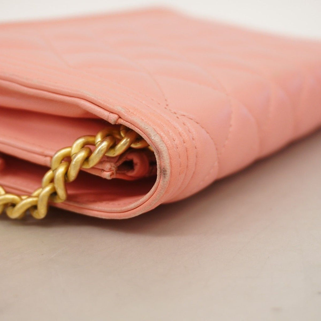 Chanel Shoulder Wallet Boy Lambskin Pink Gold — view 6