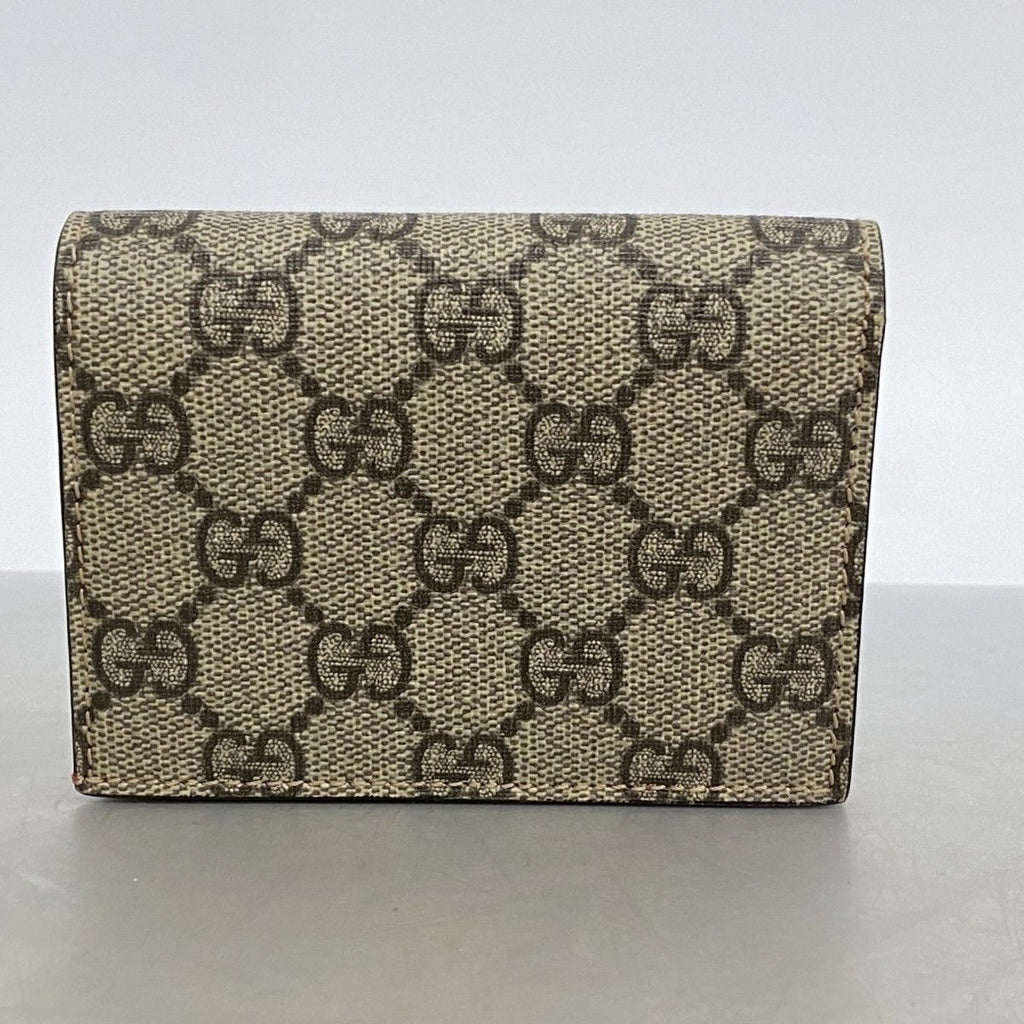 Gucci Wallet GG Supreme Brown Red Gold — view 6