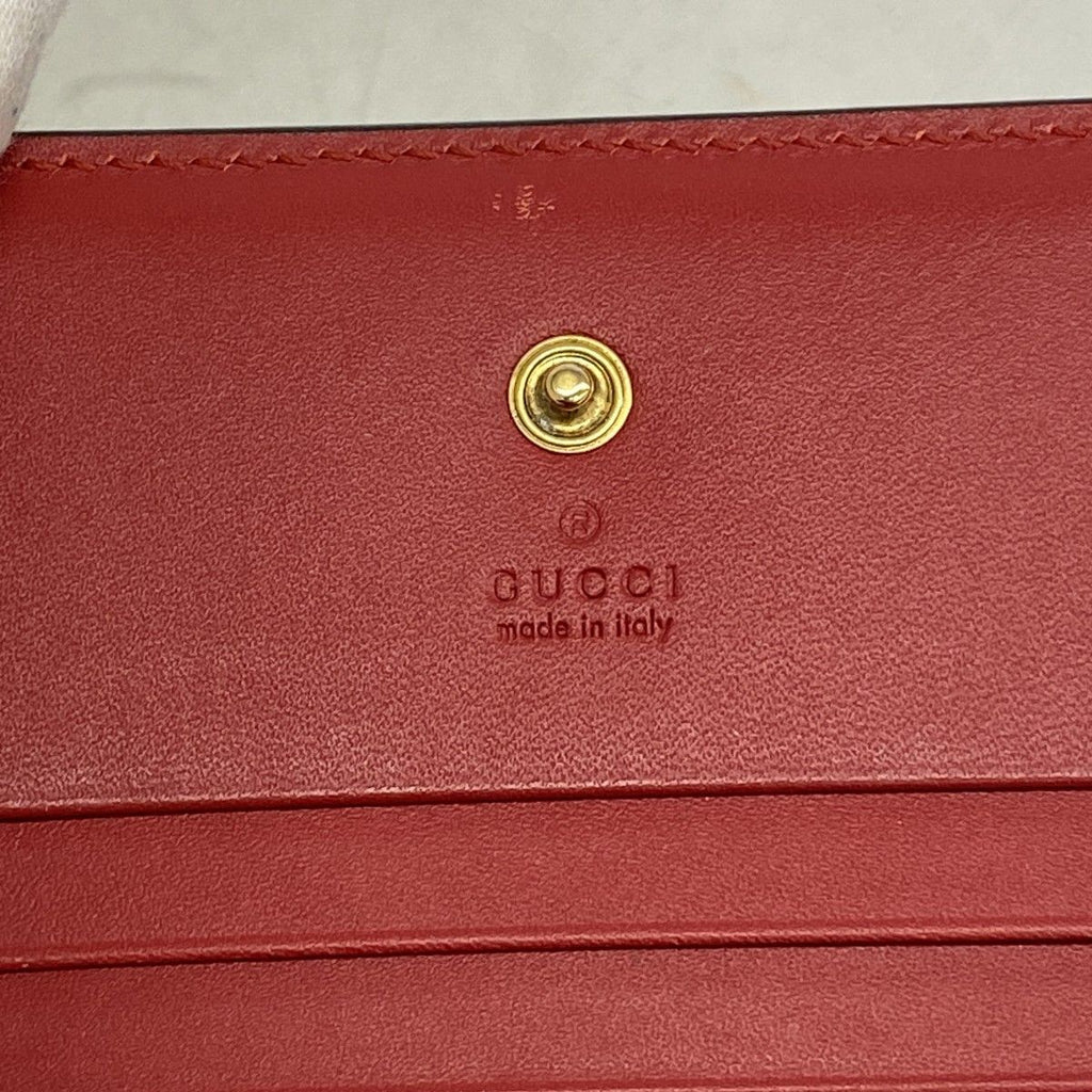 Gucci Wallet GG Supreme Brown Red Gold — view 4