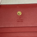 Gucci Wallet GG Supreme Brown Red Gold — view 4