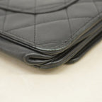 Chanel Shoulder Wallet Quilted Lambskin Black Silver — view 6