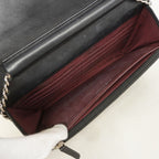 Chanel Shoulder Wallet Quilted Lambskin Black Silver — view 4