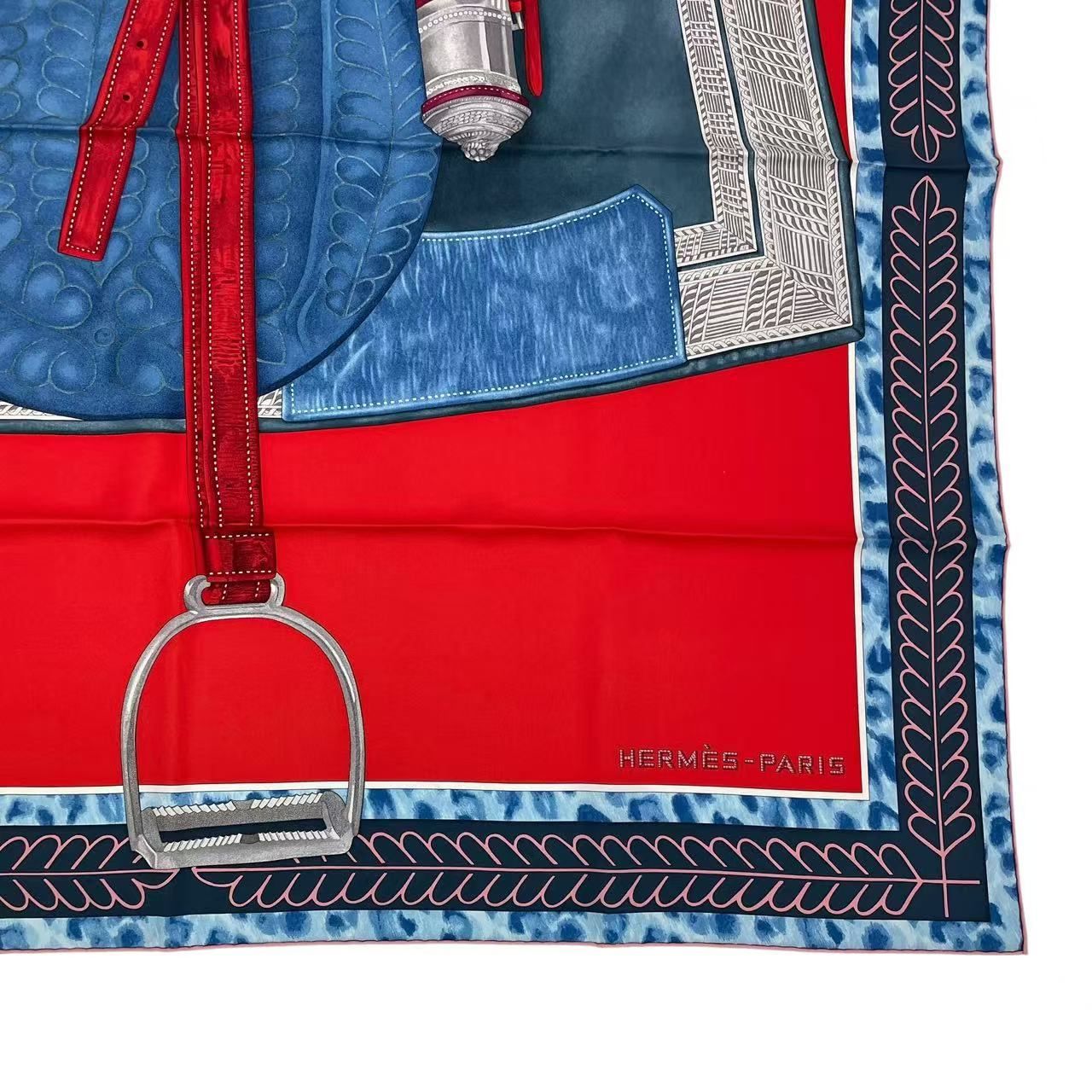 Hermes Carre 90 Selle D'apparat Marocaine Moroccan Ceremonial Saddle Scarf Silk — view 6