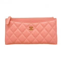 Chanel Wallet Quilted Lambskin Pink Champagne Gold