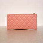 Chanel Wallet Quilted Lambskin Pink Champagne Gold — view 8